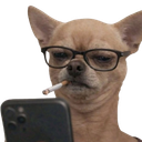 dogsmokingwithphone